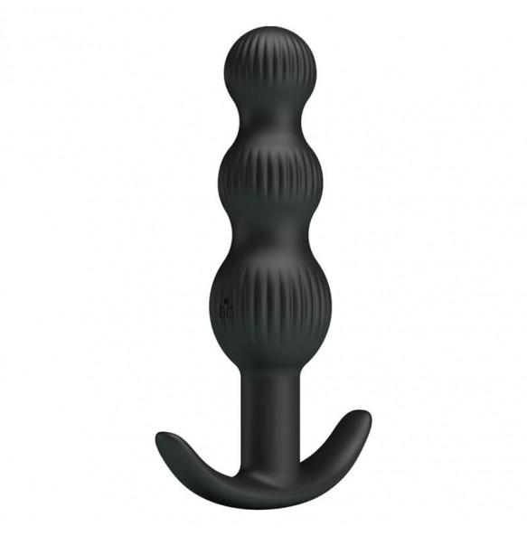 Pretty Love - Sidney Vibrating Anal Bead Massager (Chargeable - Black)
